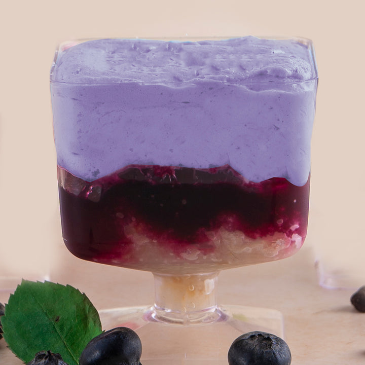 Blueberry White Chocolate Glass Dessert