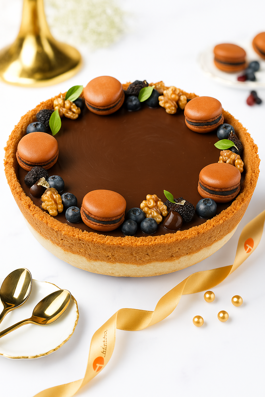 Dark Chocolate Pie Cake