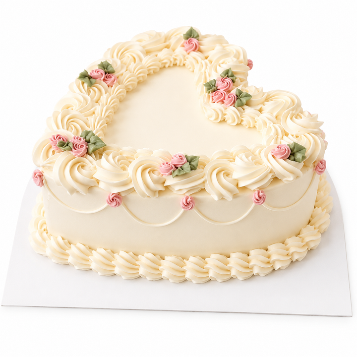Heart Vintage Design Cake