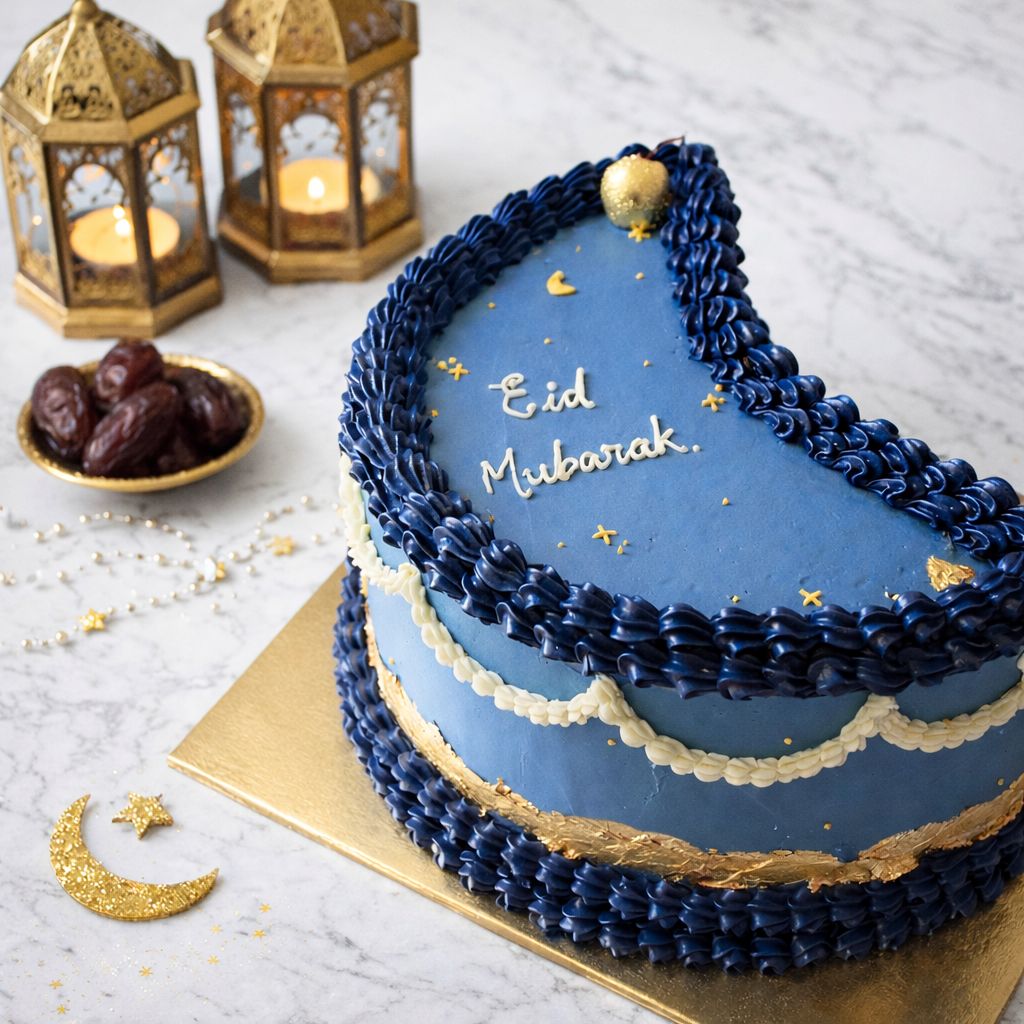 Eid Crescent Cake