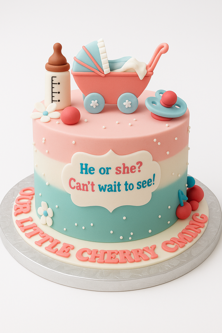 Our Little Cherry Coming Cake