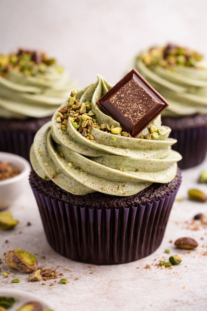 Pistachio Lava Cupcake