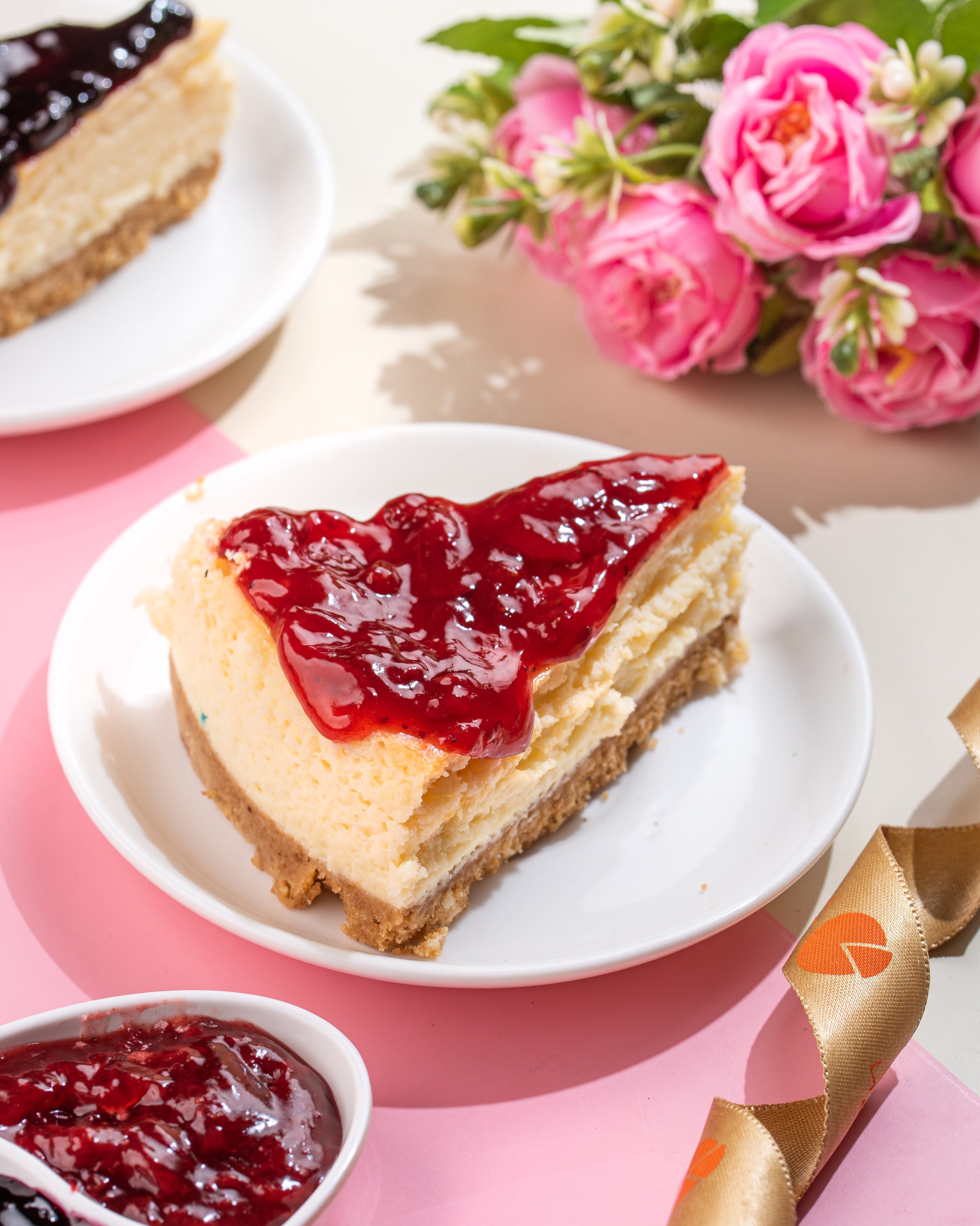 Strawberry Baked Cheesecake